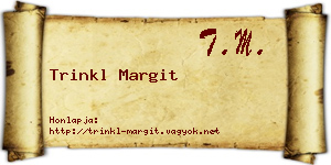 Trinkl Margit névjegykártya